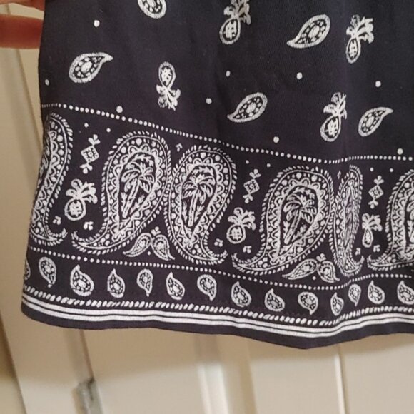 Joe Fresh dark blue Paisley pattern sleeves dress S, 6 years - Picture 3 of 4